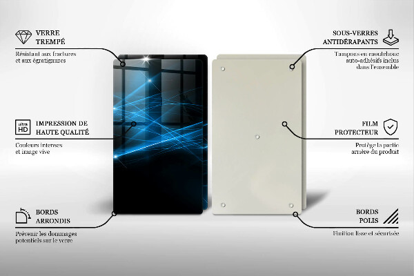 Herdabdeckung Abstrakter blauer Rauch