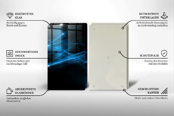 Herdabdeckung Abstrakter blauer Rauch