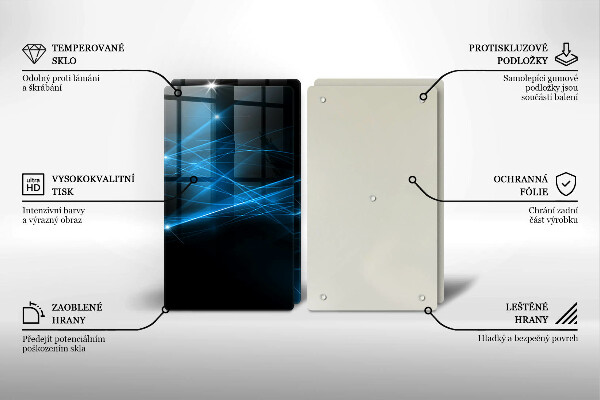 Herdabdeckung Abstrakter blauer Rauch