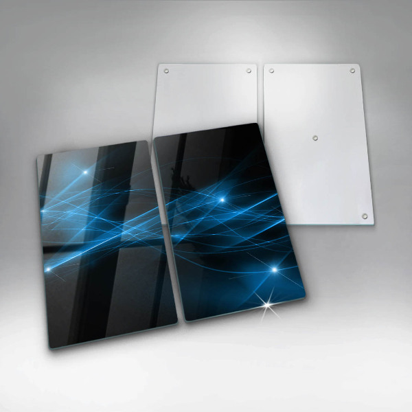 Herdabdeckung Abstrakter blauer Rauch