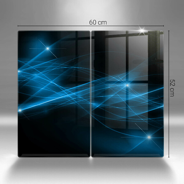 Herdabdeckung Abstrakter blauer Rauch