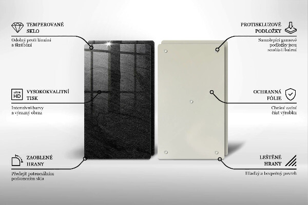 Herdabdeckung Steinstruktur