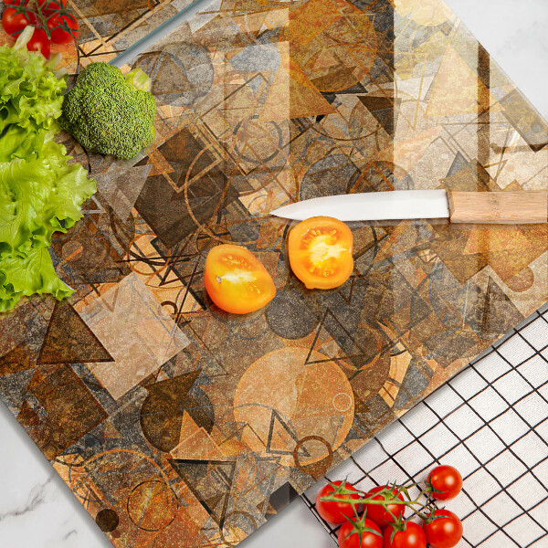 Herdabdeckung Nahtloses Muster aus geometrischen Figuren