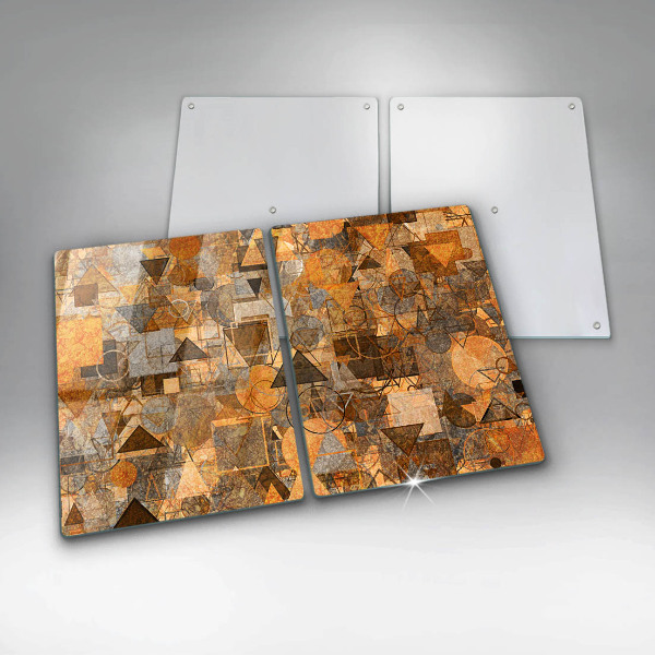 Herdabdeckung Nahtloses Muster aus geometrischen Figuren