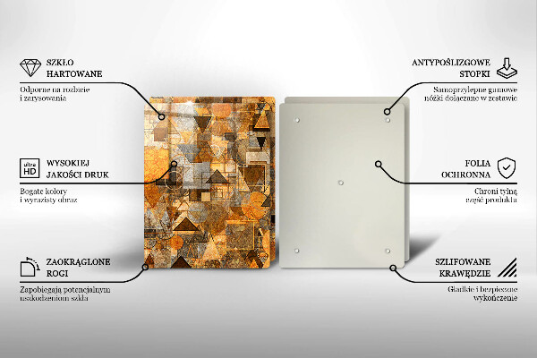 Herdabdeckung Nahtloses Muster aus geometrischen Figuren