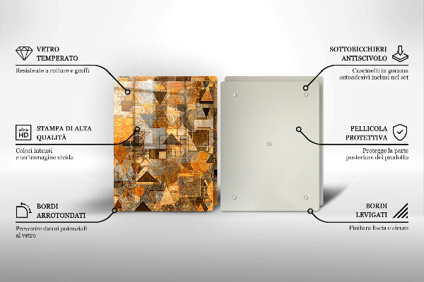 Herdabdeckung Nahtloses Muster aus geometrischen Figuren