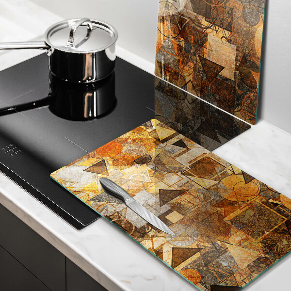 Herdabdeckung Nahtloses Muster aus geometrischen Figuren