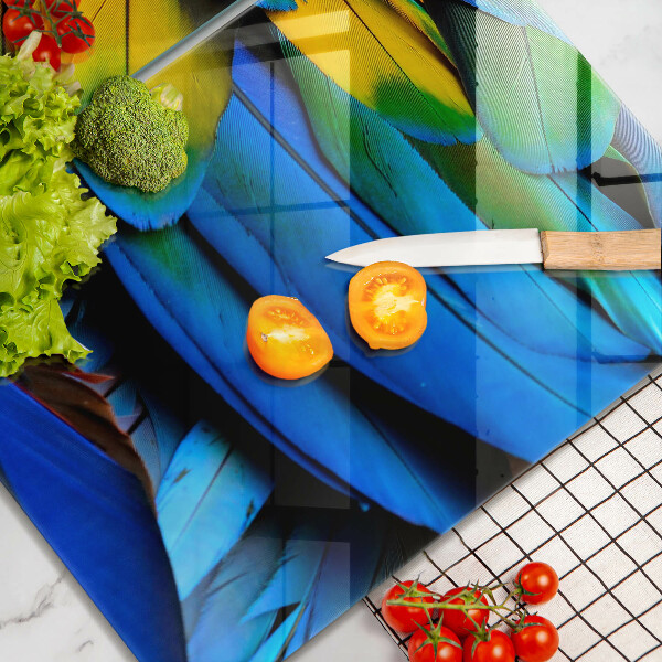 Herdabdeckung Bunte Papageienfedern