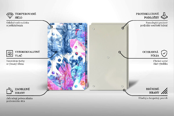 Herdabdeckung Federn-Boho-Illustration