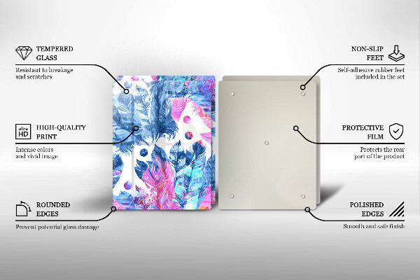 Herdabdeckung Federn-Boho-Illustration