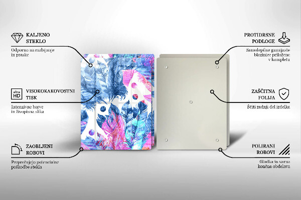 Herdabdeckung Federn-Boho-Illustration