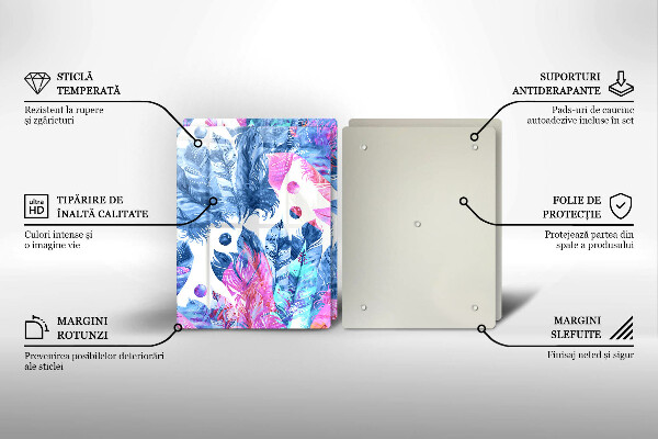 Herdabdeckung Federn-Boho-Illustration