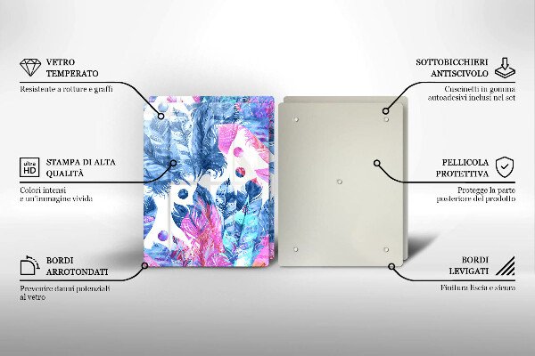 Herdabdeckung Federn-Boho-Illustration