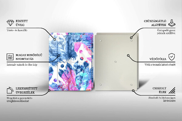 Herdabdeckung Federn-Boho-Illustration