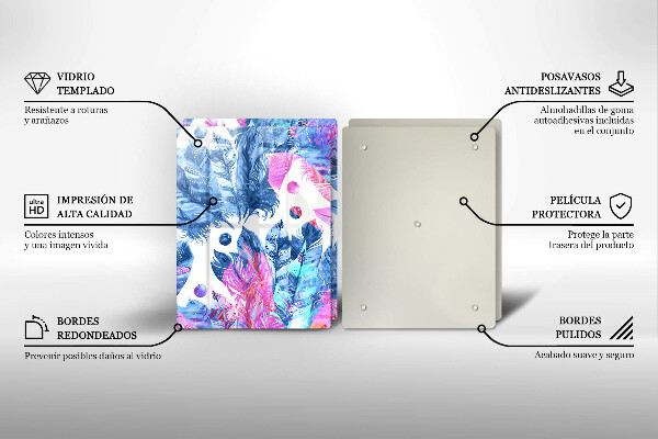 Herdabdeckung Federn-Boho-Illustration