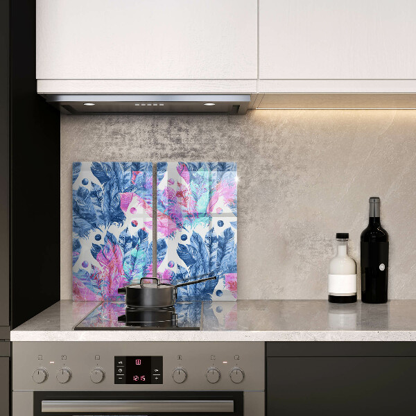 Herdabdeckung Federn-Boho-Illustration