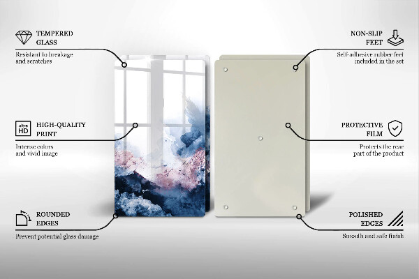 Herdabdeckung Abstrakt bemalte Berge