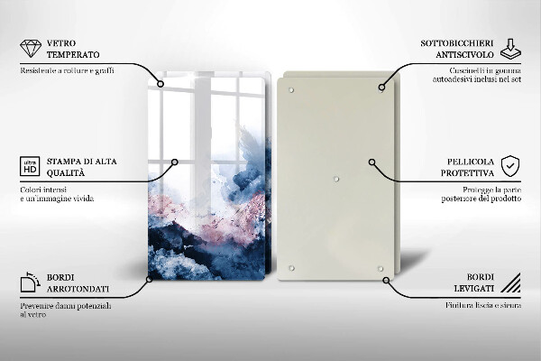 Herdabdeckung Abstrakt bemalte Berge