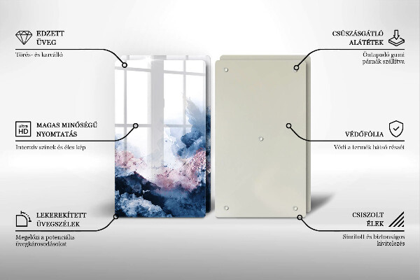 Herdabdeckung Abstrakt bemalte Berge