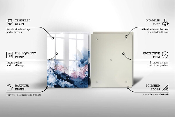 Herdabdeckung Abstrakt bemalte Berge