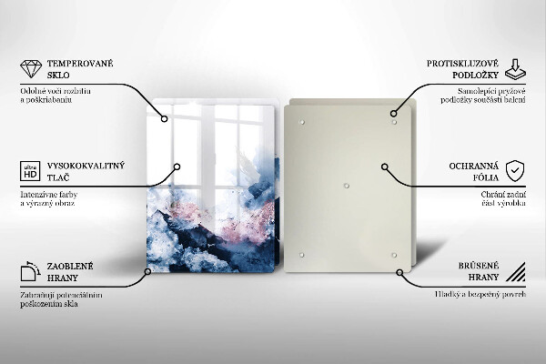 Herdabdeckung Abstrakt bemalte Berge