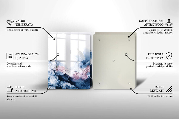 Herdabdeckung Abstrakt bemalte Berge