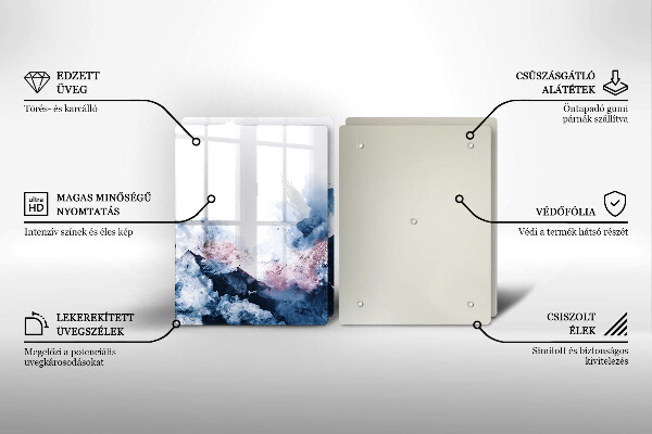 Herdabdeckung Abstrakt bemalte Berge