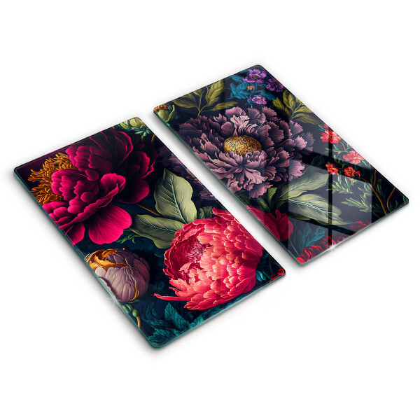 Herdabdeckung Schöne Blumen