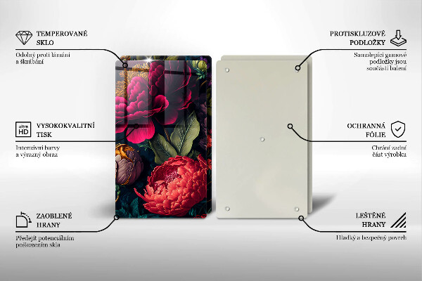 Herdabdeckung Schöne Blumen