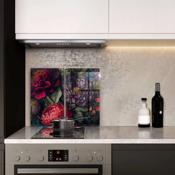 Herdabdeckung Schöne Blumen