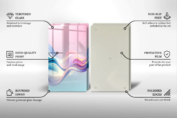 Herdabdeckung Pastellabstraktion