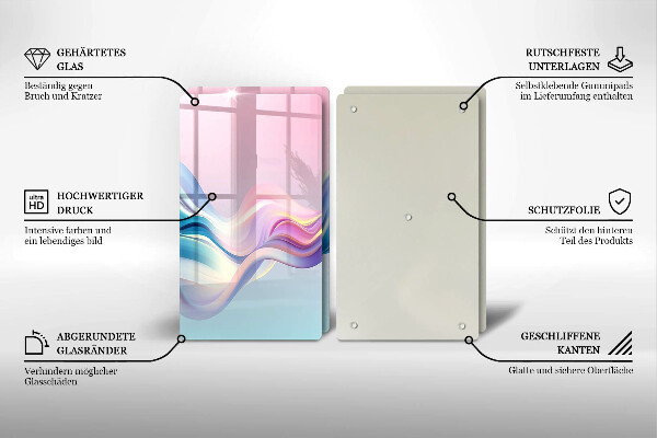 Herdabdeckung Pastellabstraktion