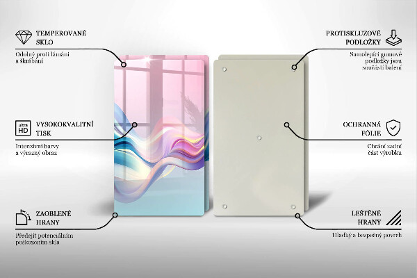 Herdabdeckung Pastellabstraktion