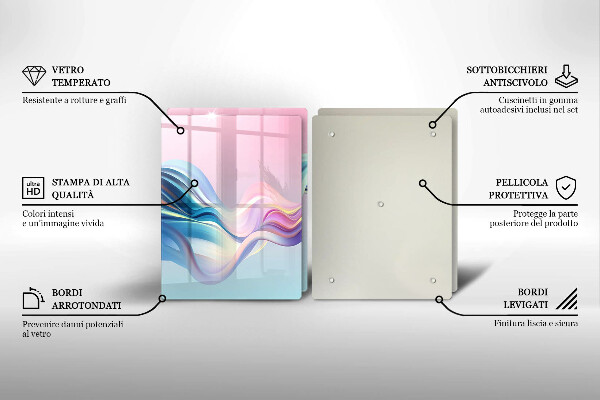 Herdabdeckung Pastellabstraktion