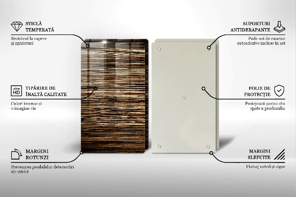 Herdabdeckung Holzstruktur