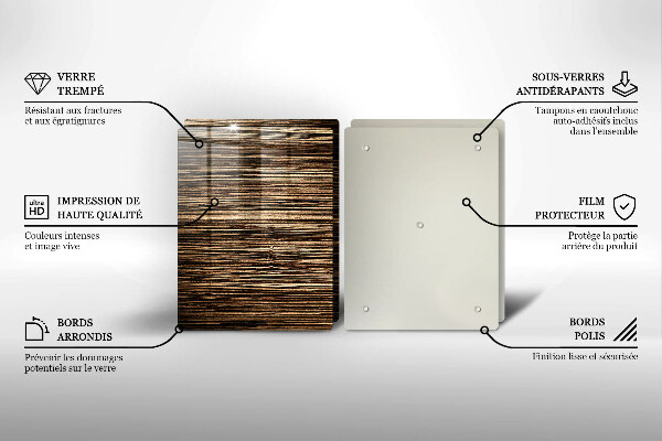 Herdabdeckung Holzstruktur