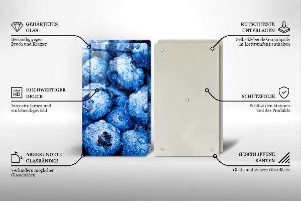 Herdabdeckung Saftige Blaubeeren