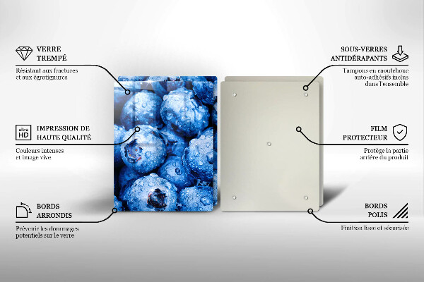 Herdabdeckung Saftige Blaubeeren