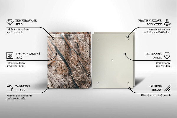 Herdabdeckung Holzstruktur