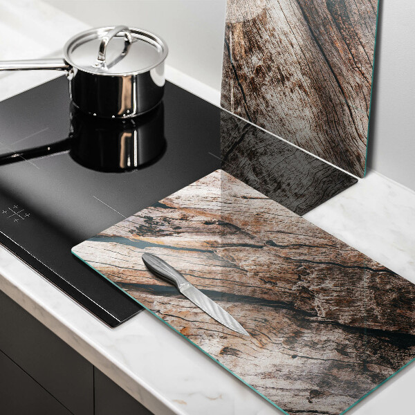 Herdabdeckung Holzstruktur