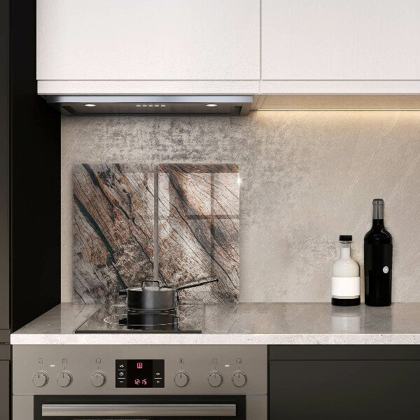 Herdabdeckung Holzstruktur