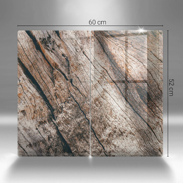 Herdabdeckung Holzstruktur