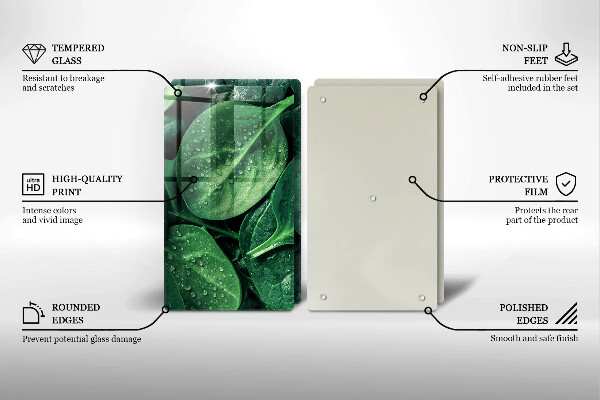 Herdabdeckung Basilikumblätter