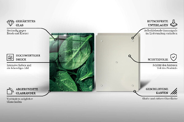 Herdabdeckung Basilikumblätter