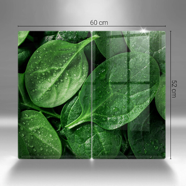 Herdabdeckung Basilikumblätter