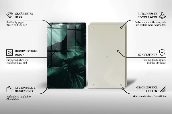 Herdabdeckung Wilde dunkle Blätter