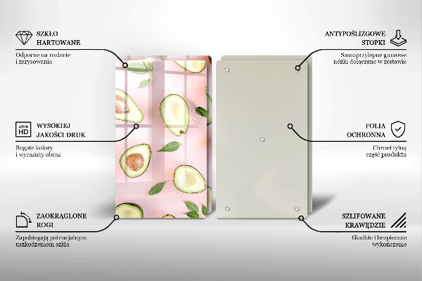 Herdabdeckung Avocado-Muster