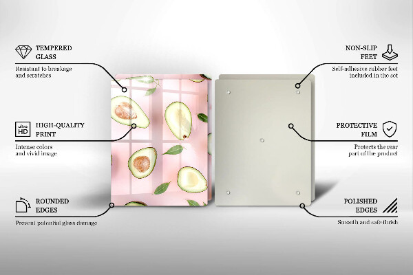 Herdabdeckung Avocado-Muster