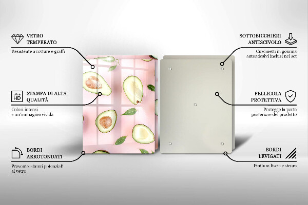 Herdabdeckung Avocado-Muster