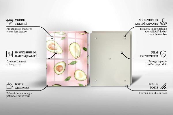 Herdabdeckung Avocado-Muster